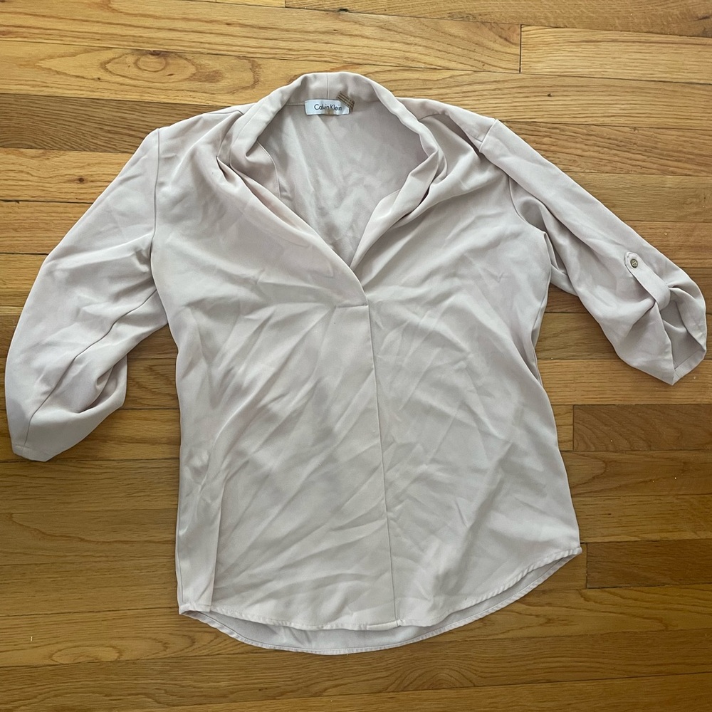 Calvin Klein Women's Soft Beige Blouse